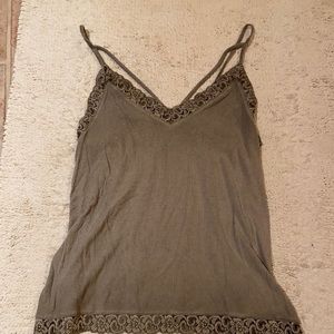 American Eagle Tank Top with Lace Edging